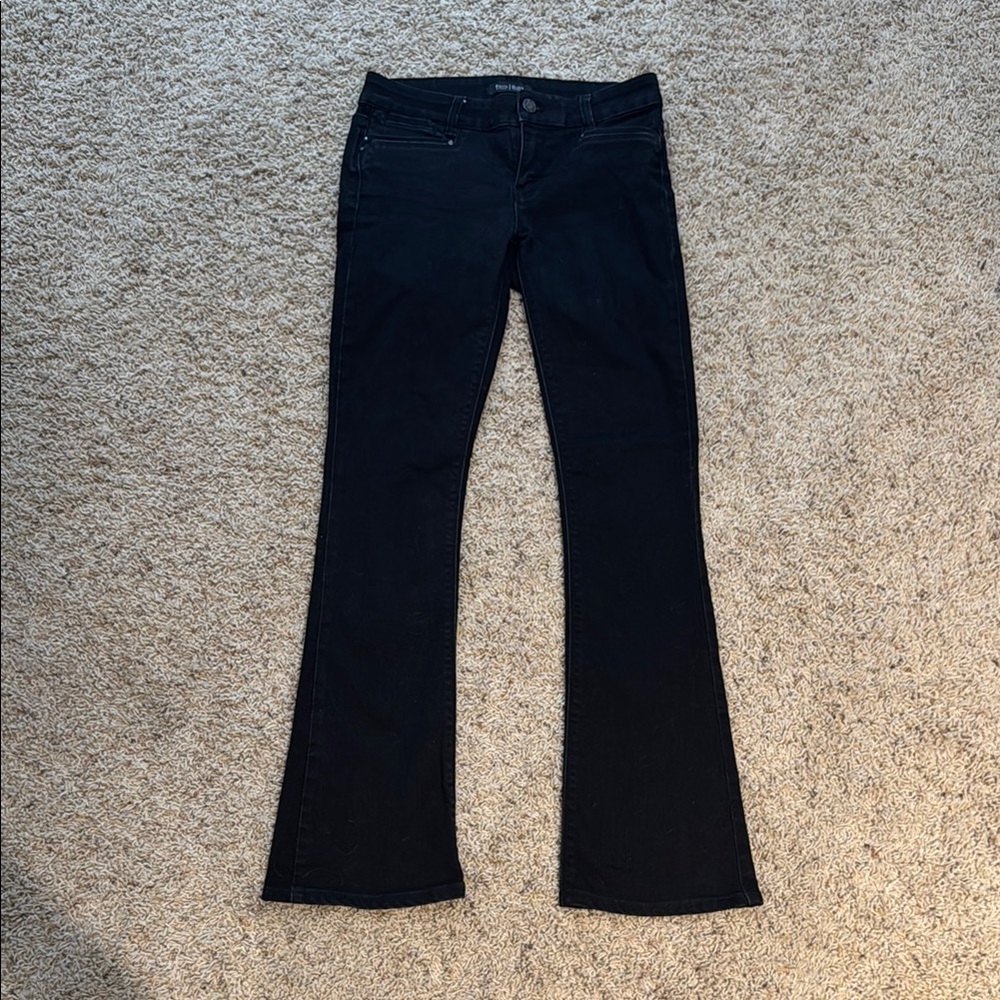 White House Black Market Black Skinny Flare Jeans